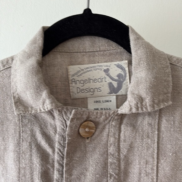 Angelheart Designs Vintage Linen Cropped Blazer S - Picture 2 of 8